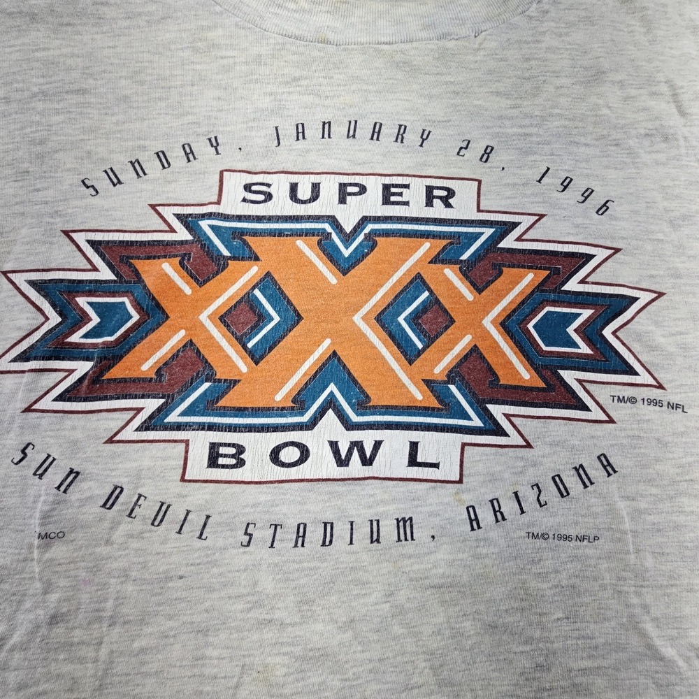Vintage NFL T-Shirt Stadium Cowboys Steelers Super Bowl XXX Size L Sundevil 96 - Picture 3 of 16